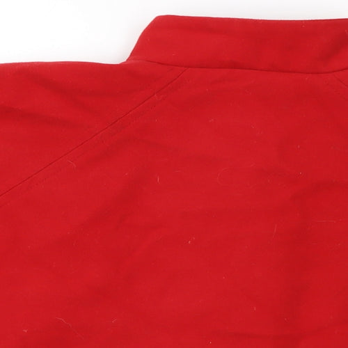 Made with love Womens Red Jacket Poncho Size S Button