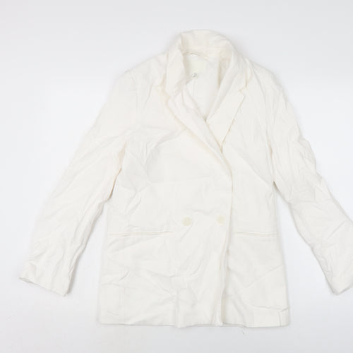 H&M Womens White Jacket Size XS Button