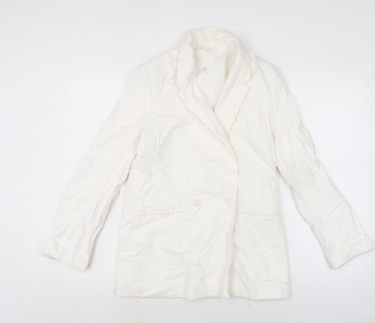 H&M Womens White Jacket Size XS Button