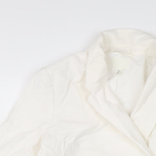 H&M Womens White Jacket Size XS Button