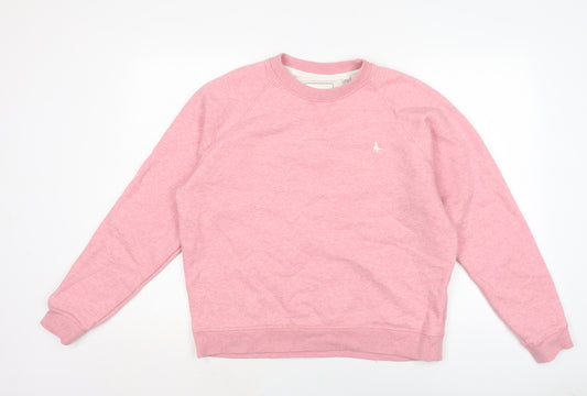 Jack Wills Womens Pink Cotton Pullover Sweatshirt Size 14