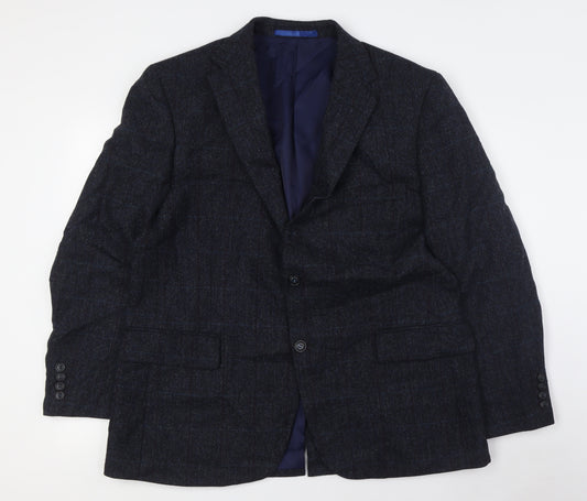 Marks and Spencer Mens Blue Wool Jacket Suit Jacket Size 44 Regular