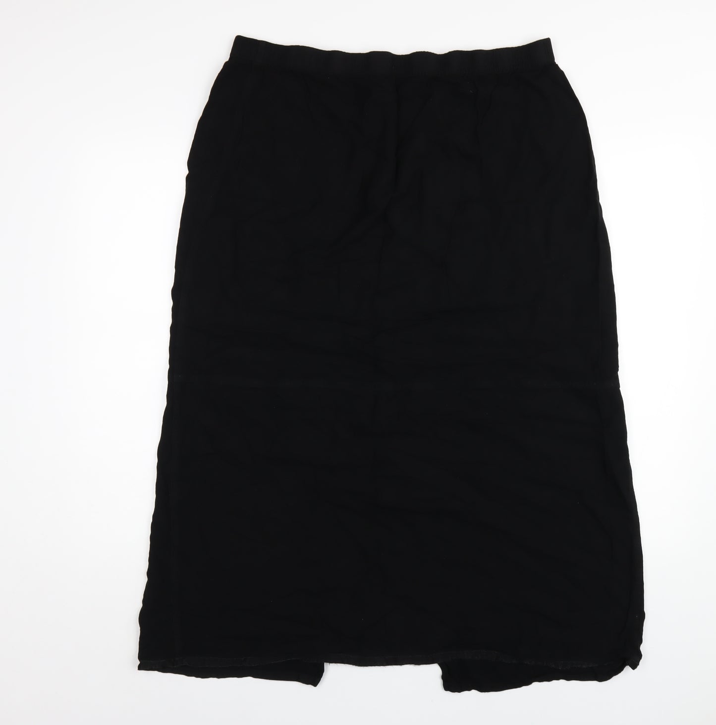 SARA WOMAN Womens Black Viscose A-Line Skirt Size 18