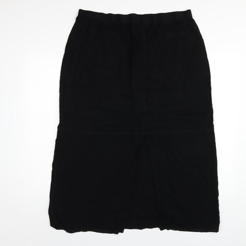 SARA WOMAN Womens Black Viscose A-Line Skirt Size 18