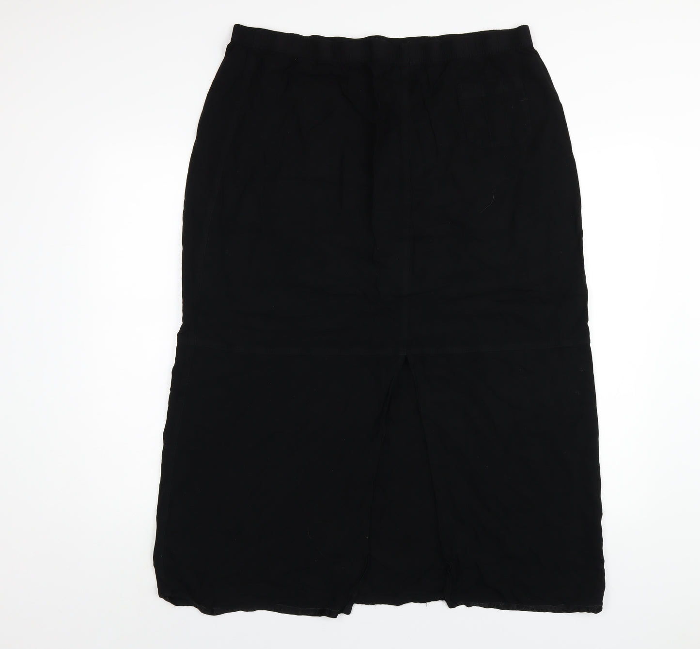 SARA WOMAN Womens Black Viscose A-Line Skirt Size 18