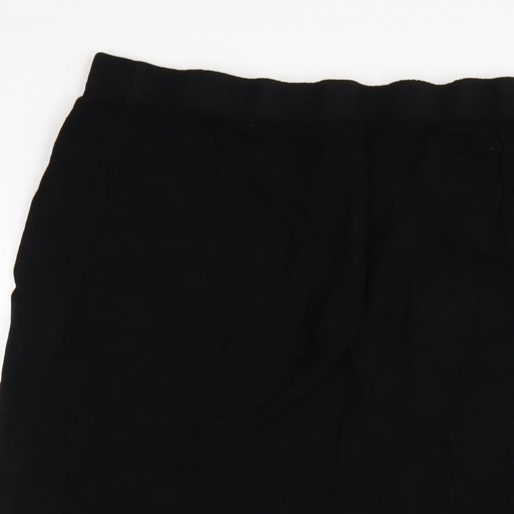 SARA WOMAN Womens Black Viscose A-Line Skirt Size 18