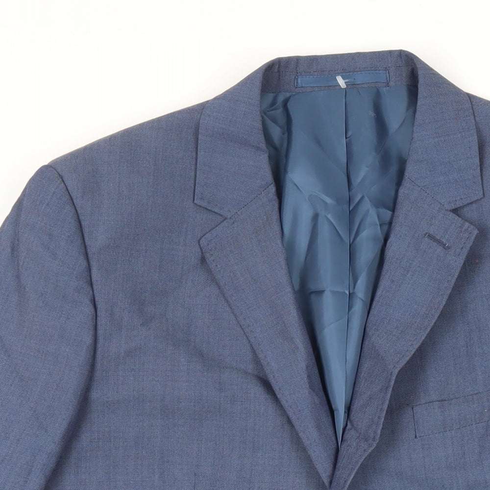 Marks and Spencer Mens Blue Wool Jacket Suit Jacket Size 42 Regular