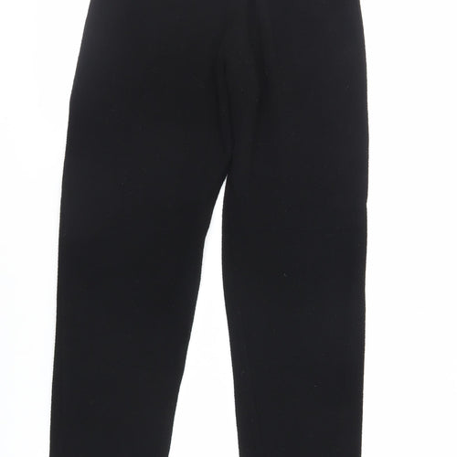 Afibel Womens Black Acrylic Jogger Trousers Size 14 L26 in Regular - Elasticated Waist