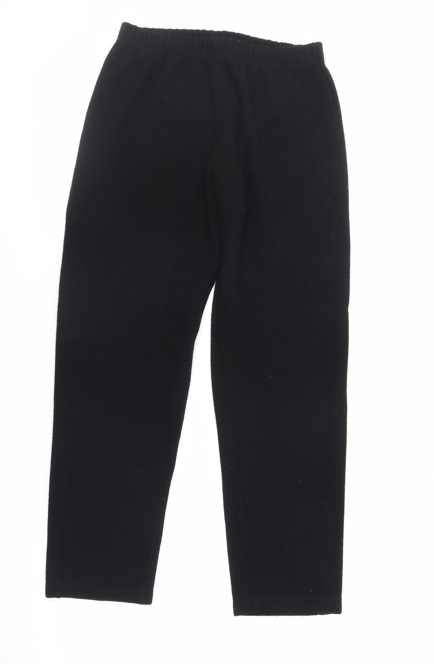 Afibel Womens Black Acrylic Jogger Trousers Size 14 L26 in Regular - Elasticated Waist