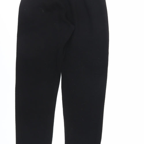 Afibel Womens Black Acrylic Jogger Trousers Size 14 L26 in Regular - Elasticated Waist