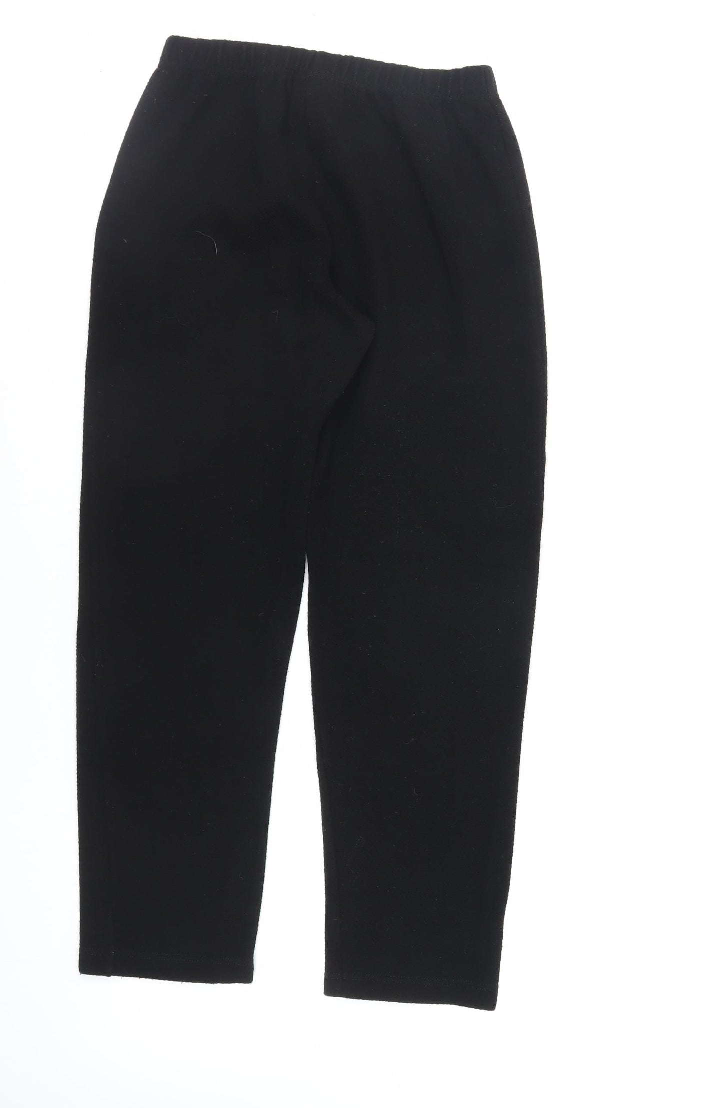 Afibel Womens Black Acrylic Jogger Trousers Size 14 L26 in Regular - Elasticated Waist