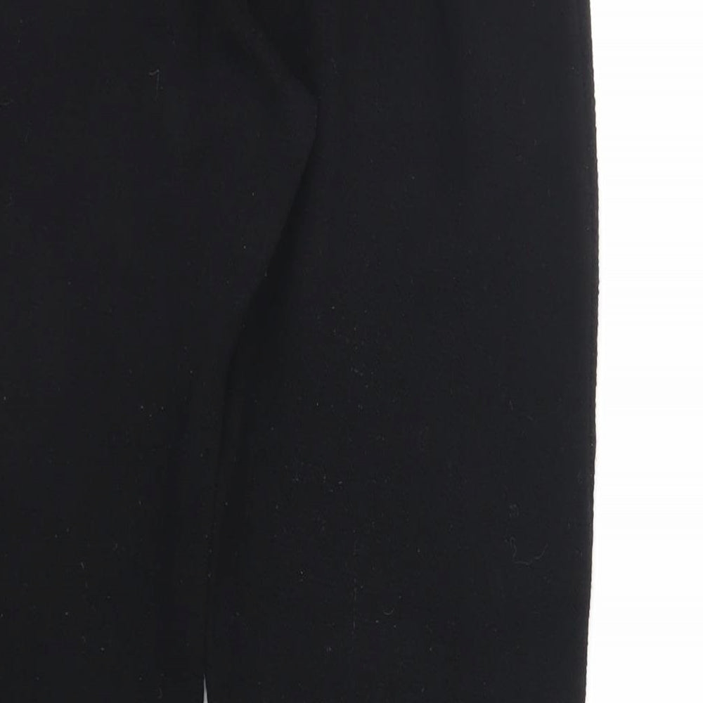 Afibel Womens Black Acrylic Jogger Trousers Size 14 L26 in Regular - Elasticated Waist