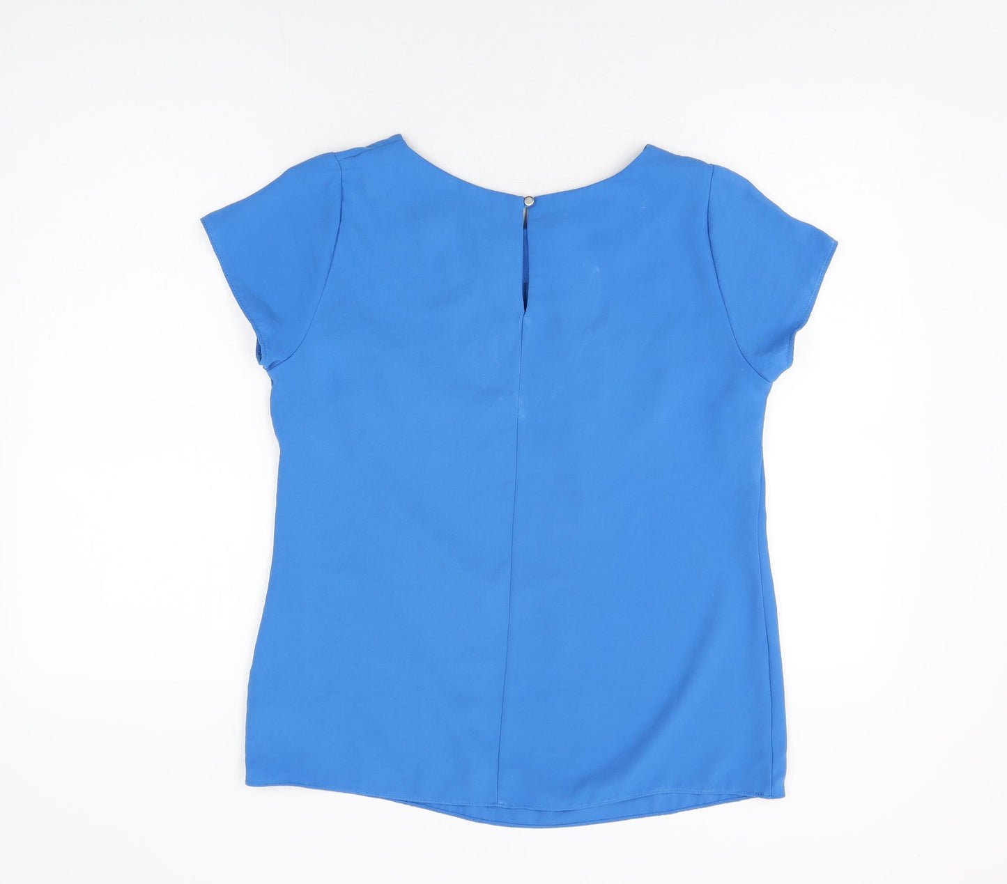 Wallis Womens Blue Polyester Basic Blouse Size 10 Round Neck