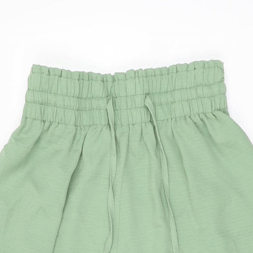 Stradivarius Womens Green Polyester Trousers Size L L21.5 in Regular Drawstring