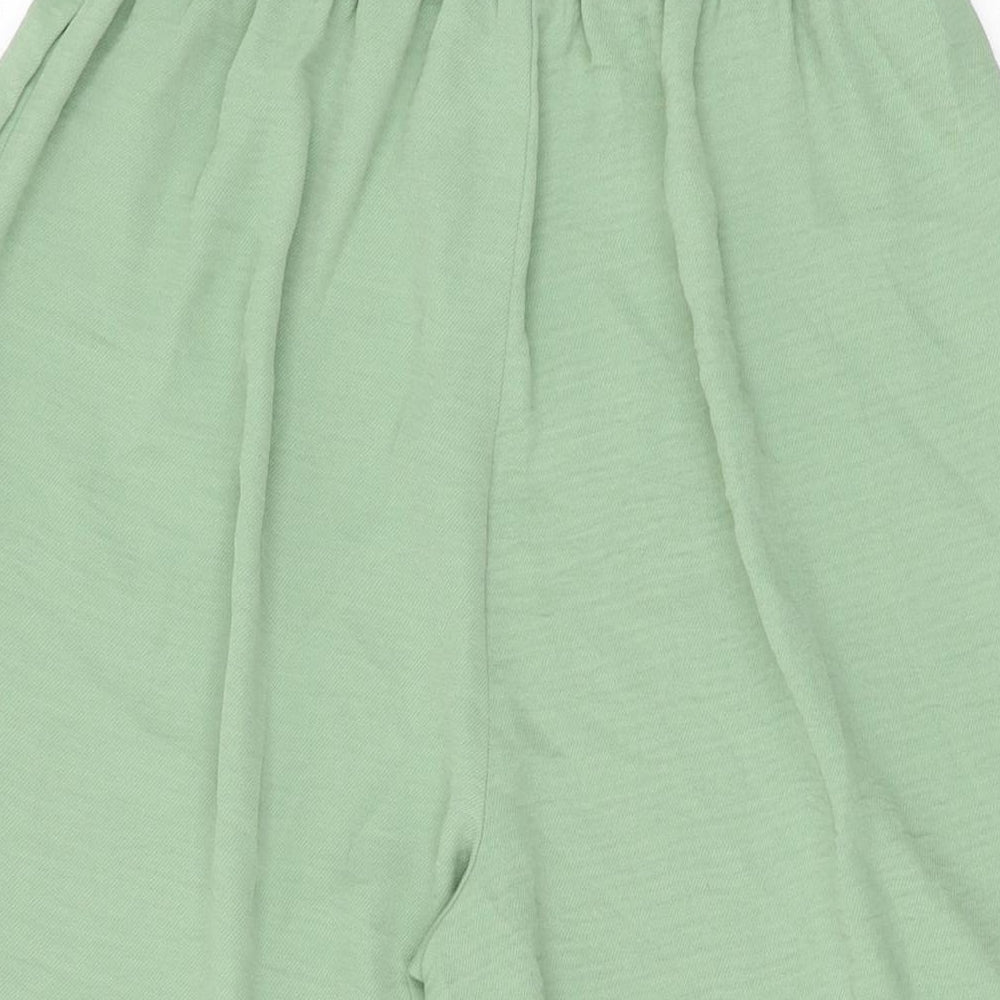 Stradivarius Womens Green Polyester Trousers Size L L21.5 in Regular Drawstring