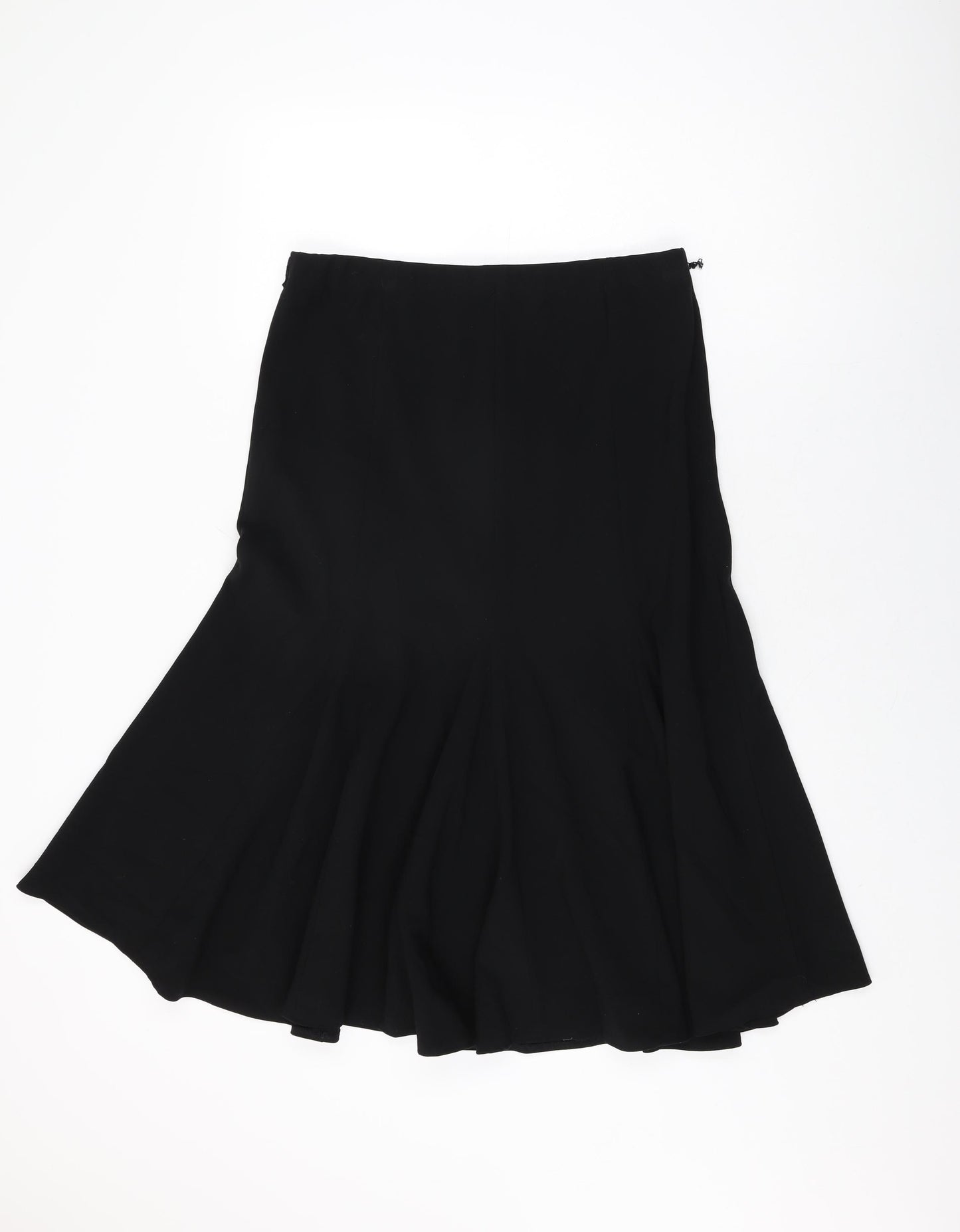 After Dark Womens Black Viscose Flare Skirt Size 14