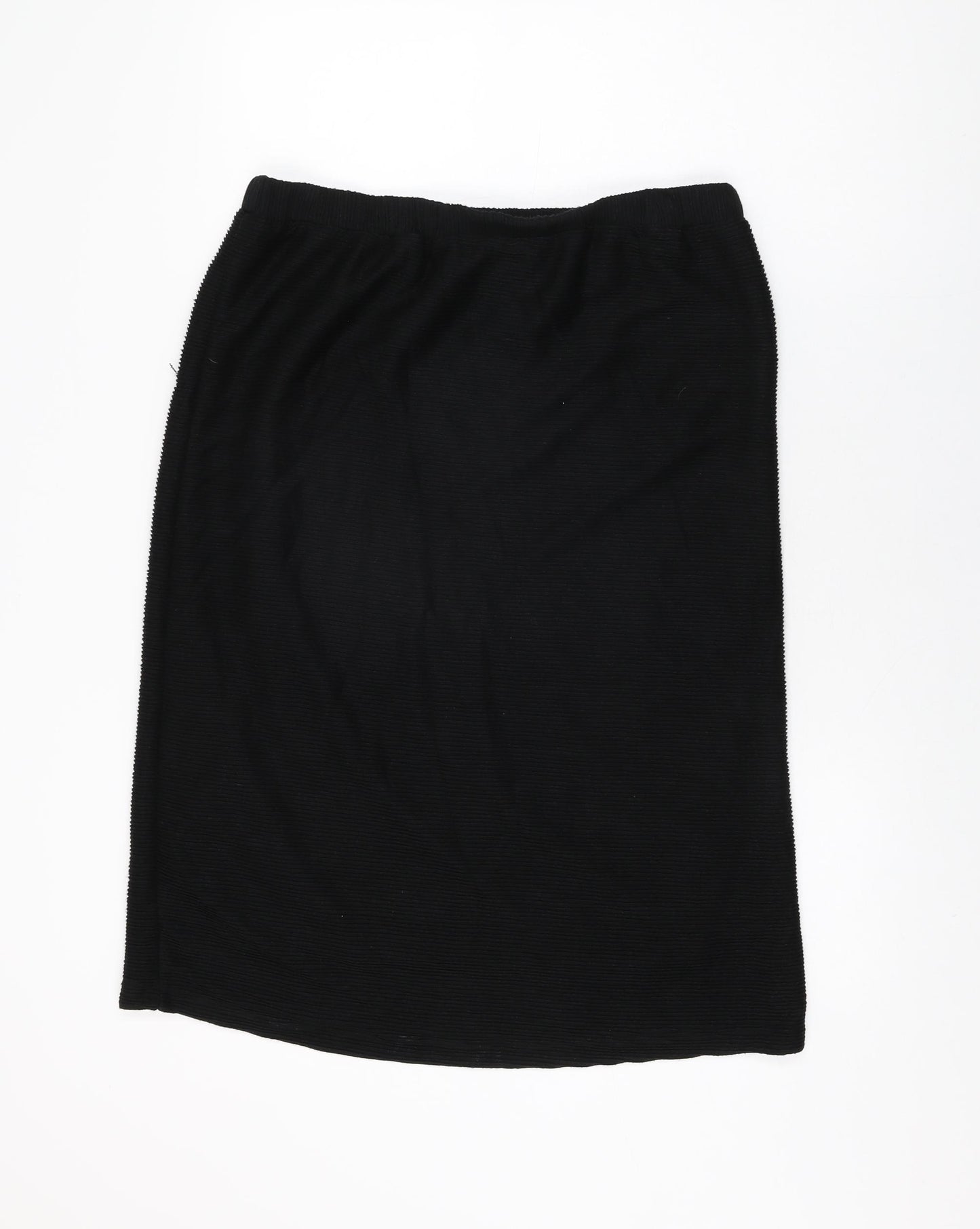 Bonmarché Womens Black Polyester Straight & Pencil Skirt Size 14