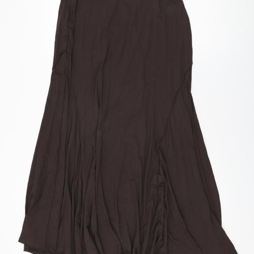 Per Una Womens Brown Polyester Maxi Skirt Size 14