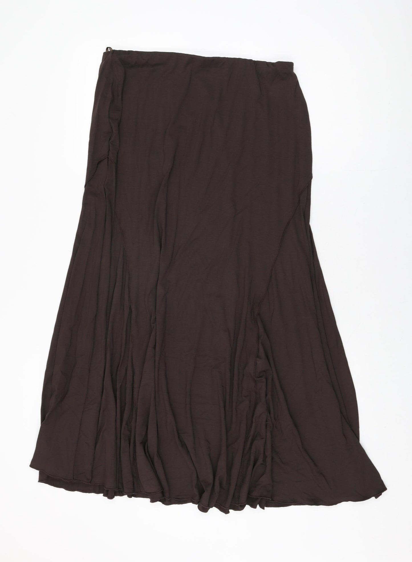 Per Una Womens Brown Polyester Maxi Skirt Size 14