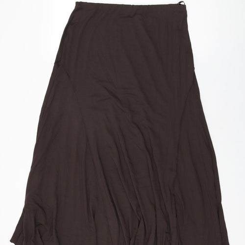 Per Una Womens Brown Polyester Maxi Skirt Size 14