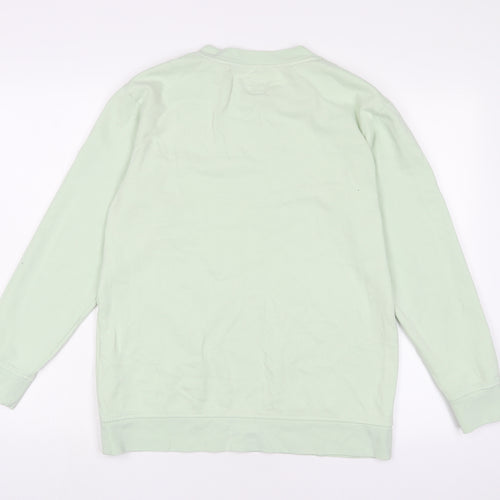 Jack Wills Womens Green Cotton Pullover Sweatshirt Size 12 Pullover