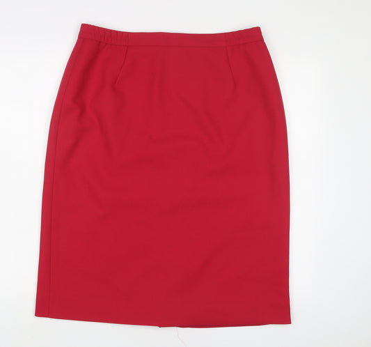 Eastex Womens Red Polyester A-Line Skirt Size 16 Zip