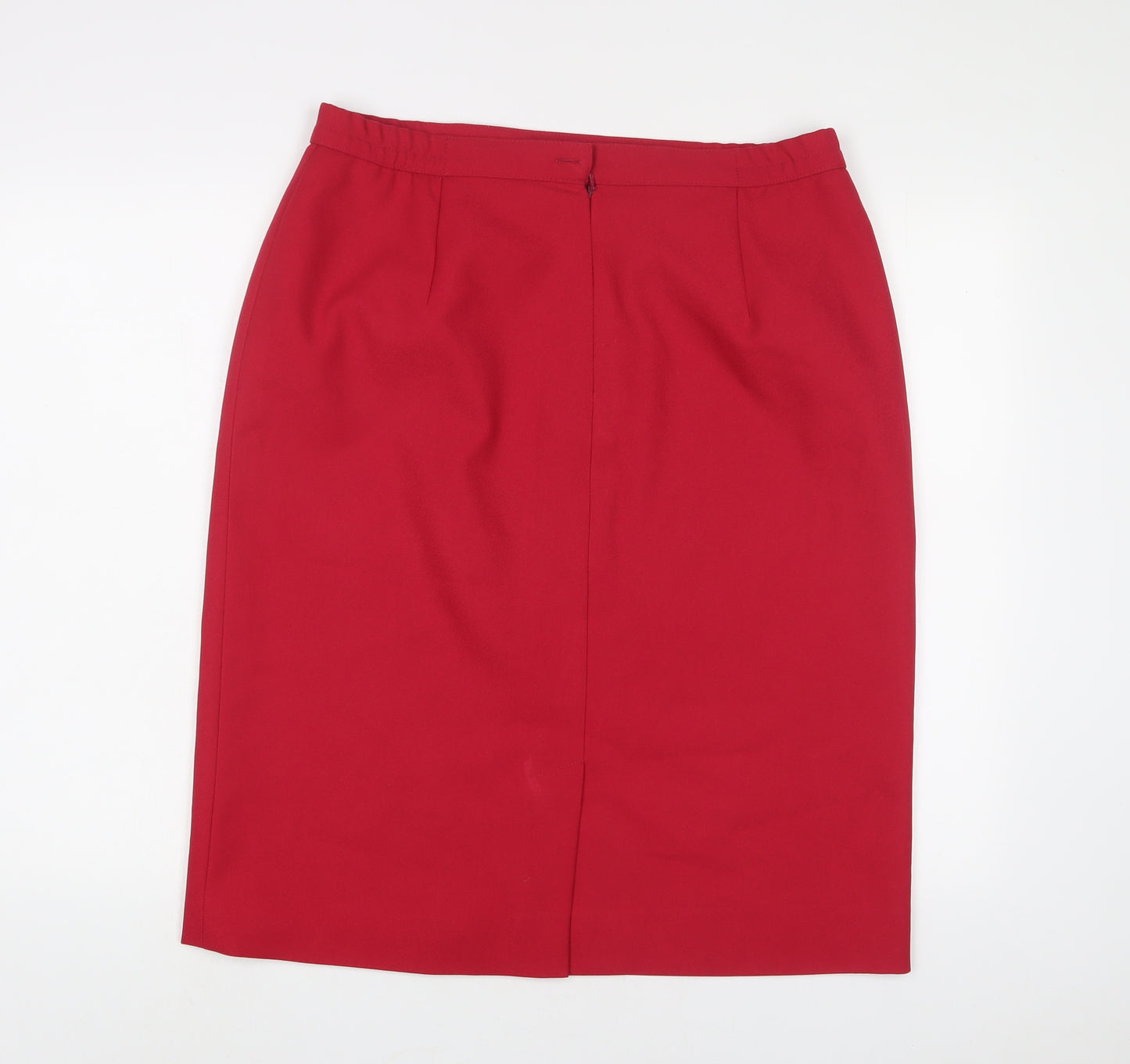 Eastex Womens Red Polyester A-Line Skirt Size 16 Zip