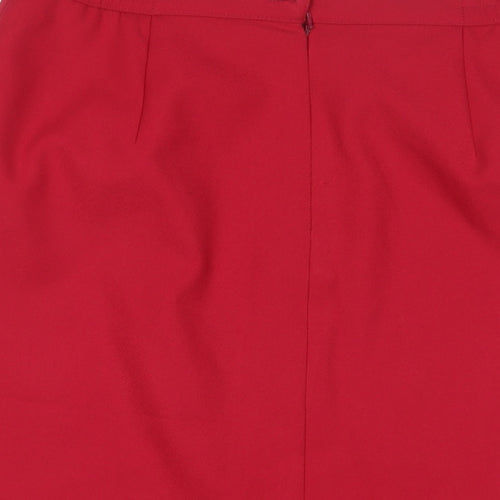 Eastex Womens Red Polyester A-Line Skirt Size 16 Zip