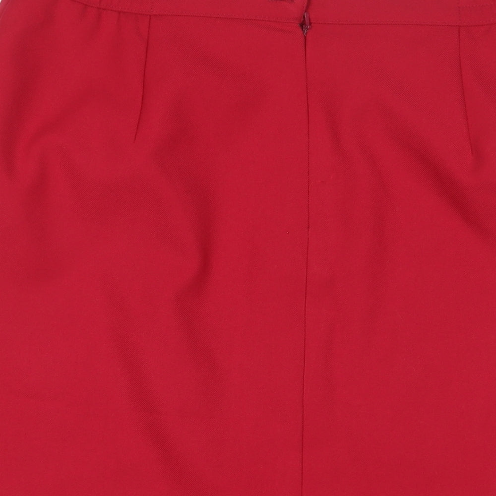 Eastex Womens Red Polyester A-Line Skirt Size 16 Zip