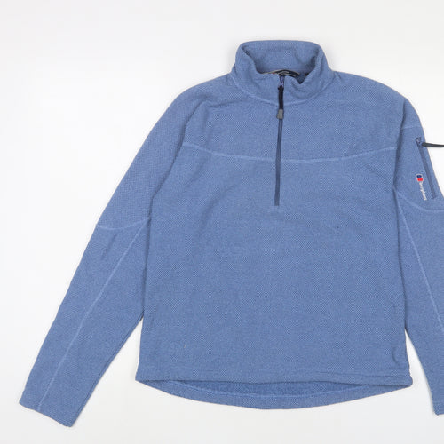 Berghaus Womens Blue Polyester Pullover Sweatshirt Size 12 Zip - 1/2 Zip, Logo, Embroided