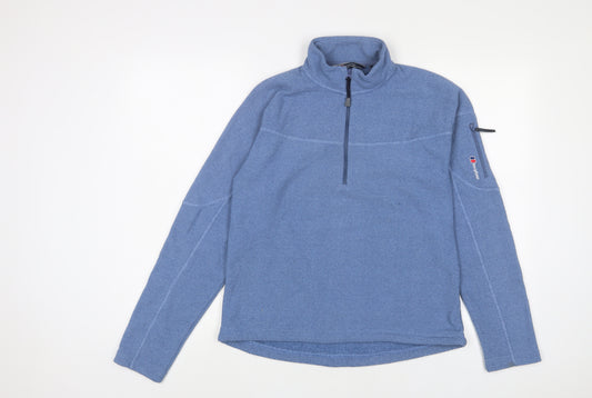 Berghaus Womens Blue Polyester Pullover Sweatshirt Size 12 Zip - 1/2 Zip, Logo, Embroided