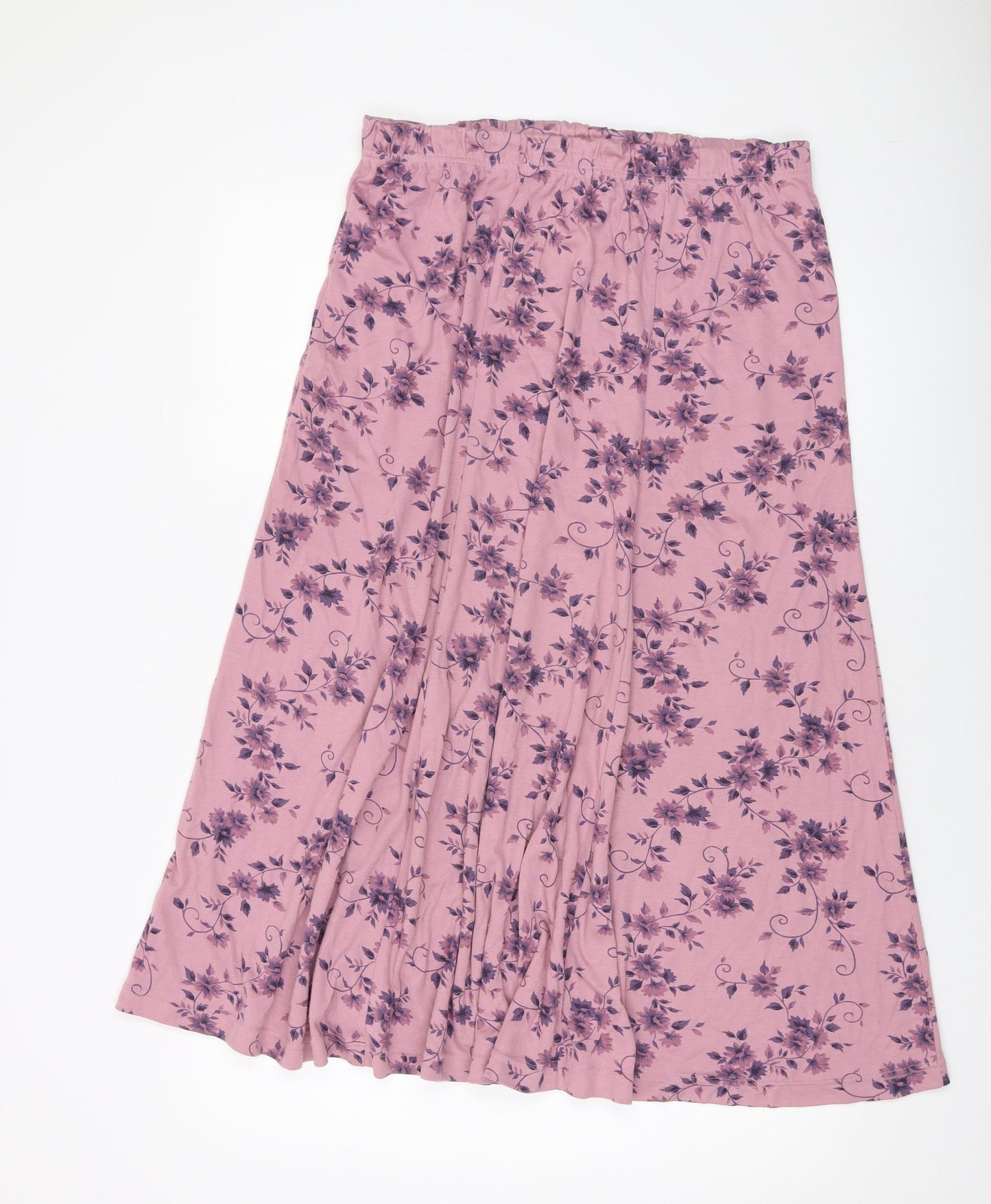 Class Womens Pink Floral Polyester A-Line Skirt Size 18