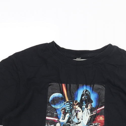 Star Wars Mens Black Polyester T-Shirt Size M Crew Neck - Star Wars Print