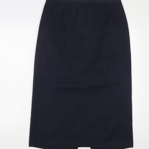 essence Womens Blue Polyester A-Line Skirt Size 18 Zip