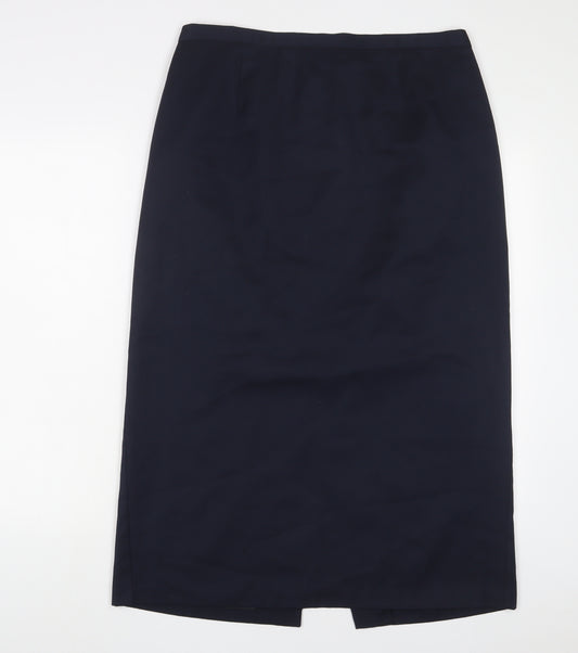 essence Womens Blue Polyester A-Line Skirt Size 18 Zip