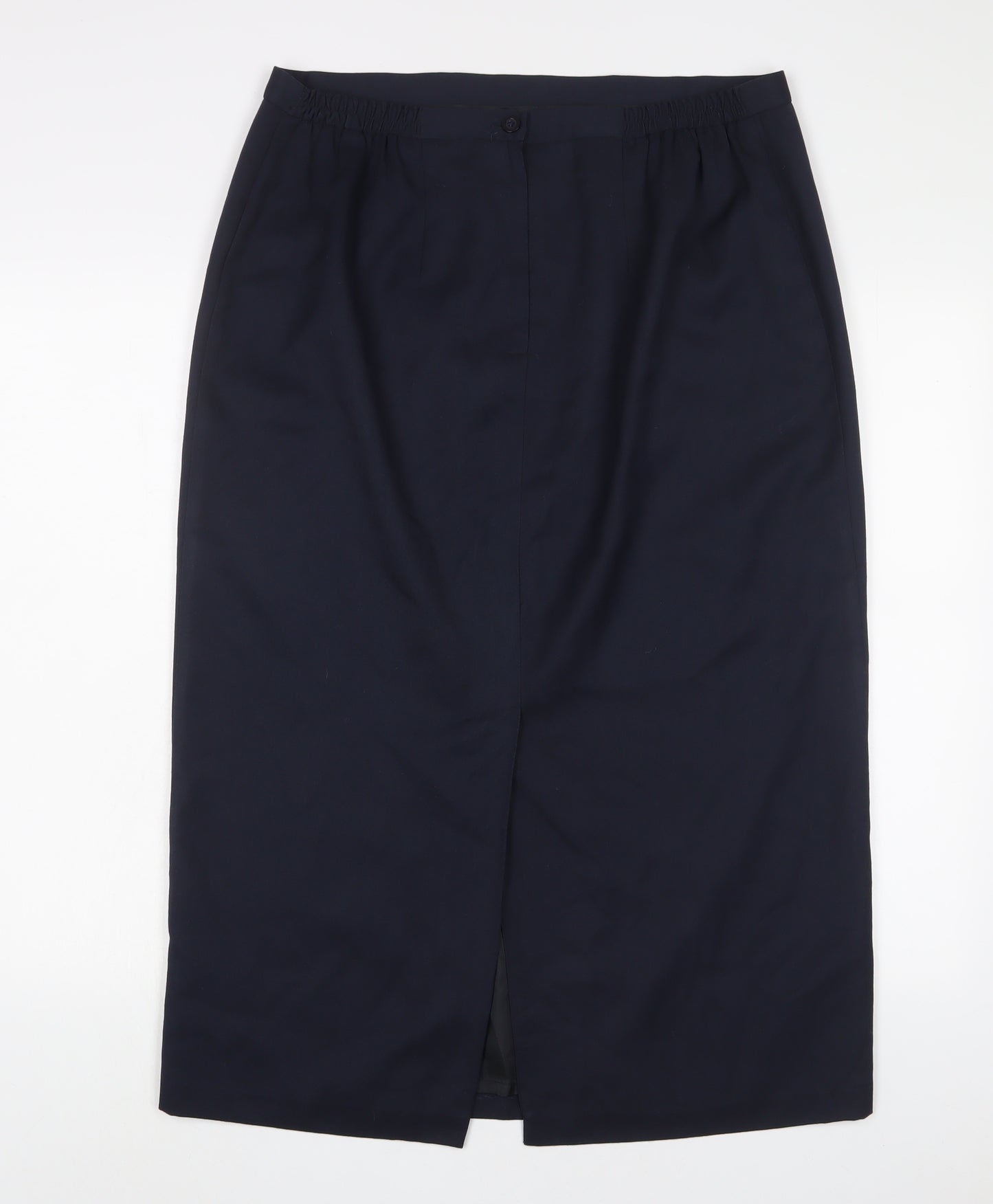 essence Womens Blue Polyester A-Line Skirt Size 18 Zip