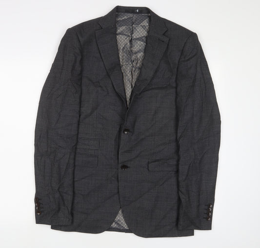 NEXT Mens Grey Wool Jacket Suit Jacket Size 38 Regular