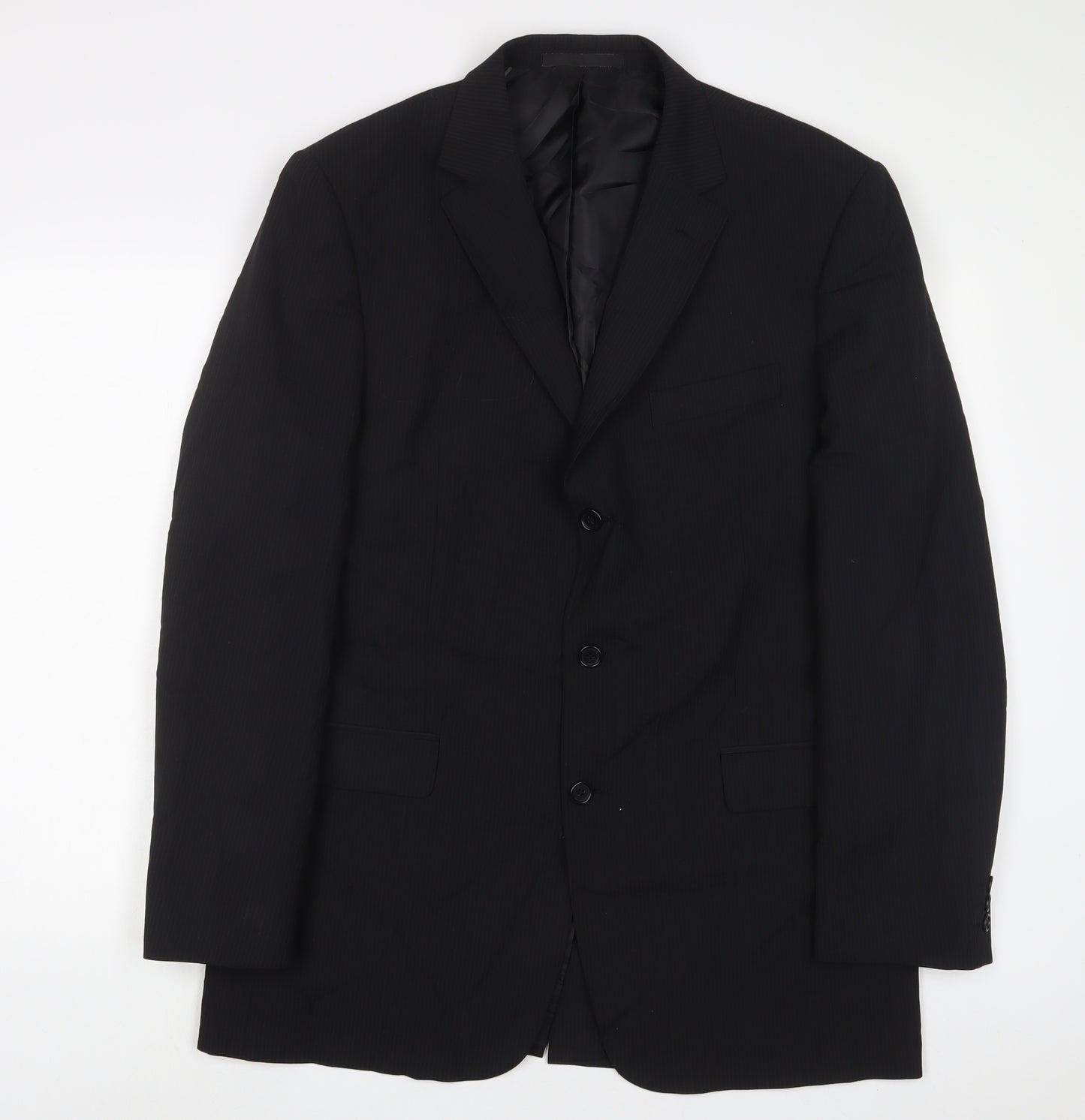 Marks and Spencer Mens Black Wool Jacket Suit Jacket Size 42 Regular