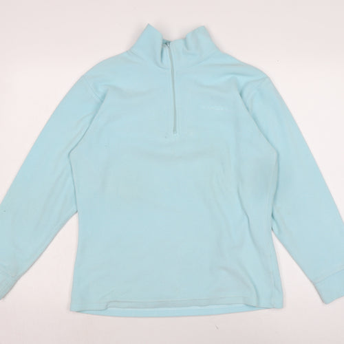 Tresspass Womens Blue Mock Neck Polyester Pullover Jumper Size L