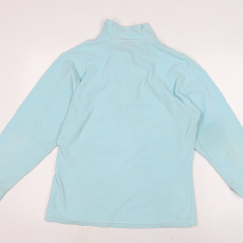 Tresspass Womens Blue Mock Neck Polyester Pullover Jumper Size L