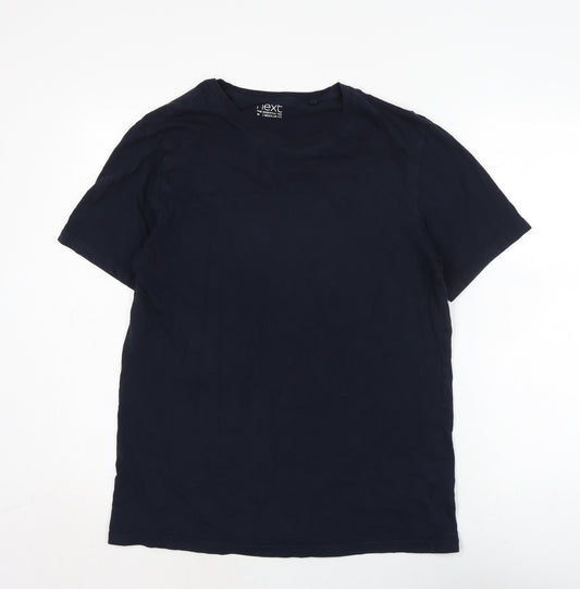 NEXT Mens Blue Cotton T-Shirt Size M Crew Neck