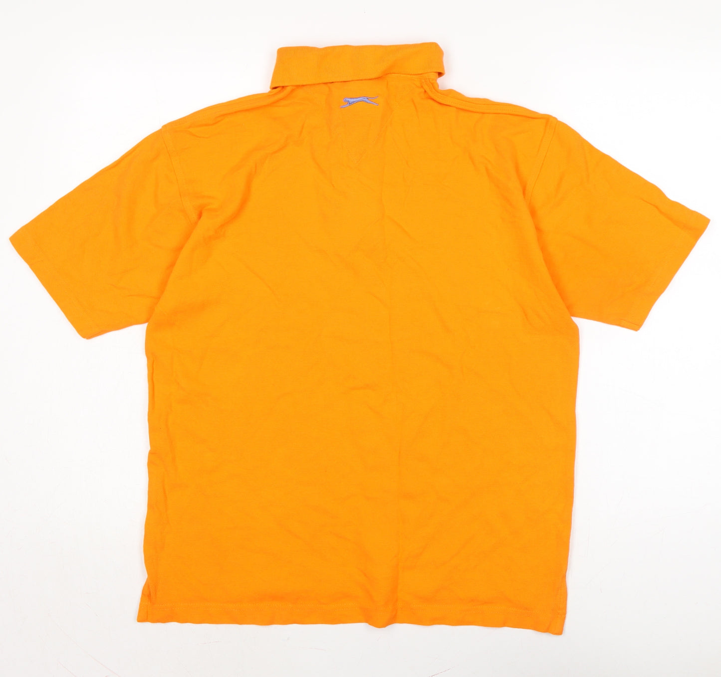 Slazenger Mens Orange Cotton T-Shirt Size M Collared