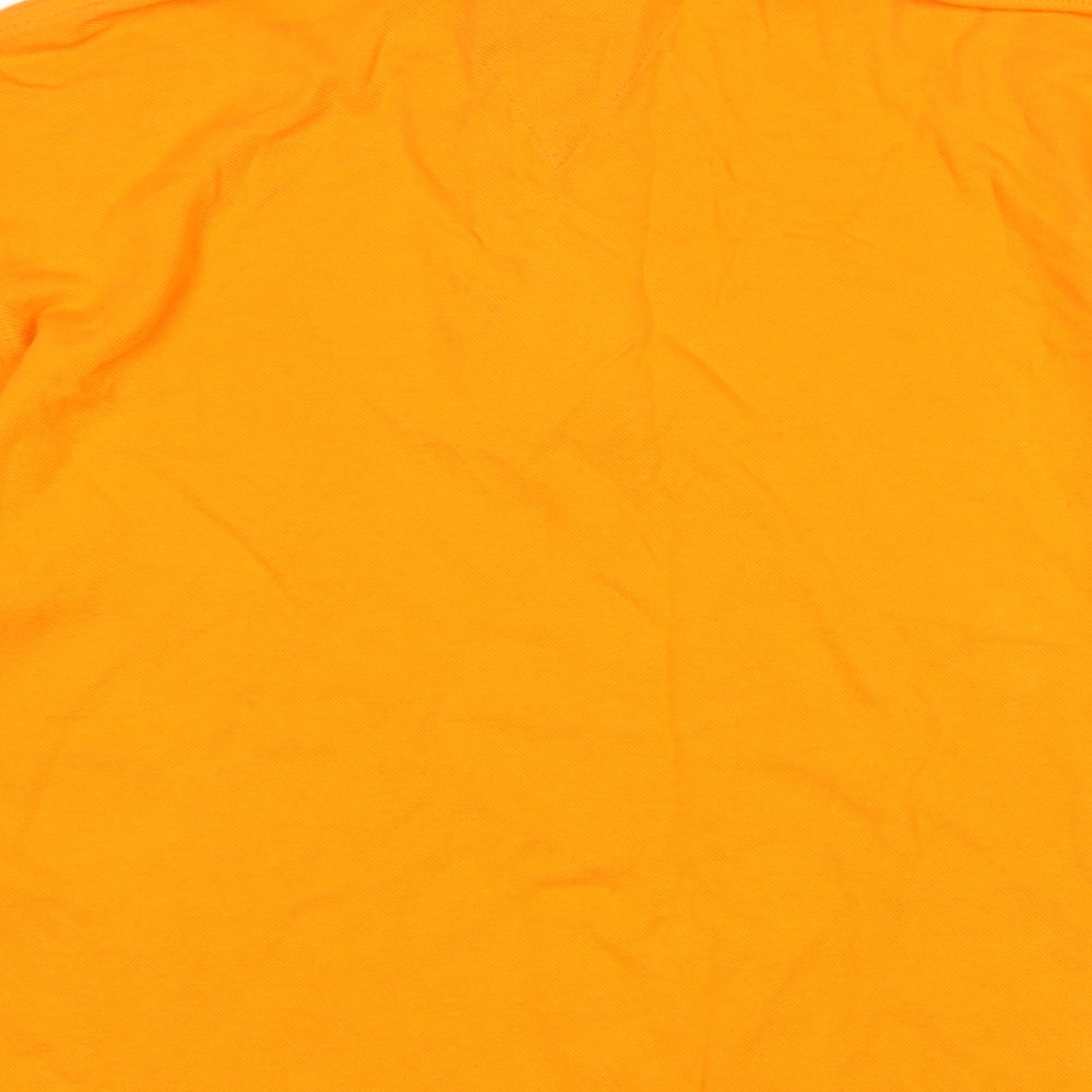 Slazenger Mens Orange Cotton T-Shirt Size M Collared