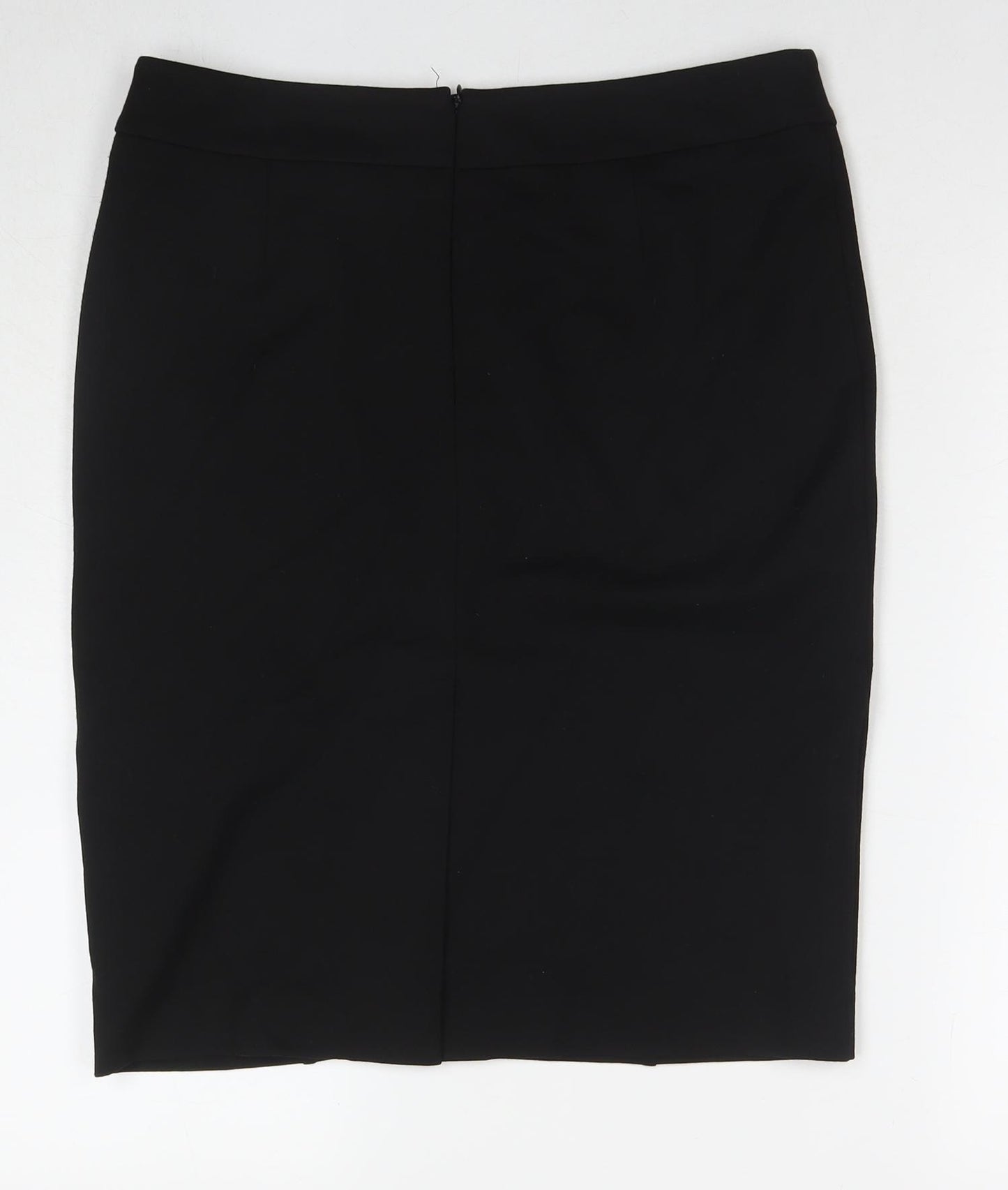 Pinns Womens Black Viscose A-Line Skirt Size 18 Zip