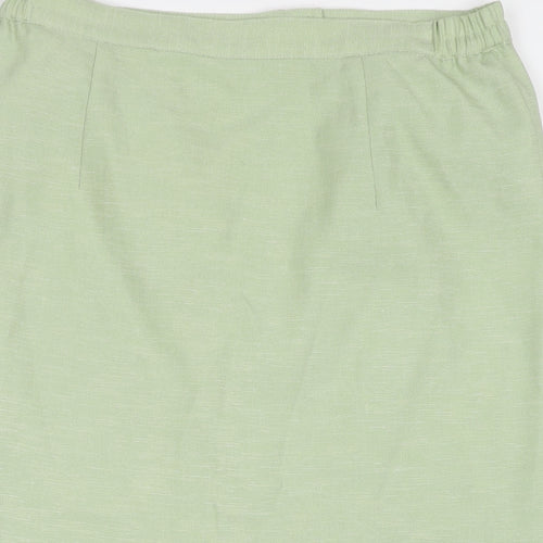 Bemonde Womens Green Polyester Straight & Pencil Skirt Size 14 Zip