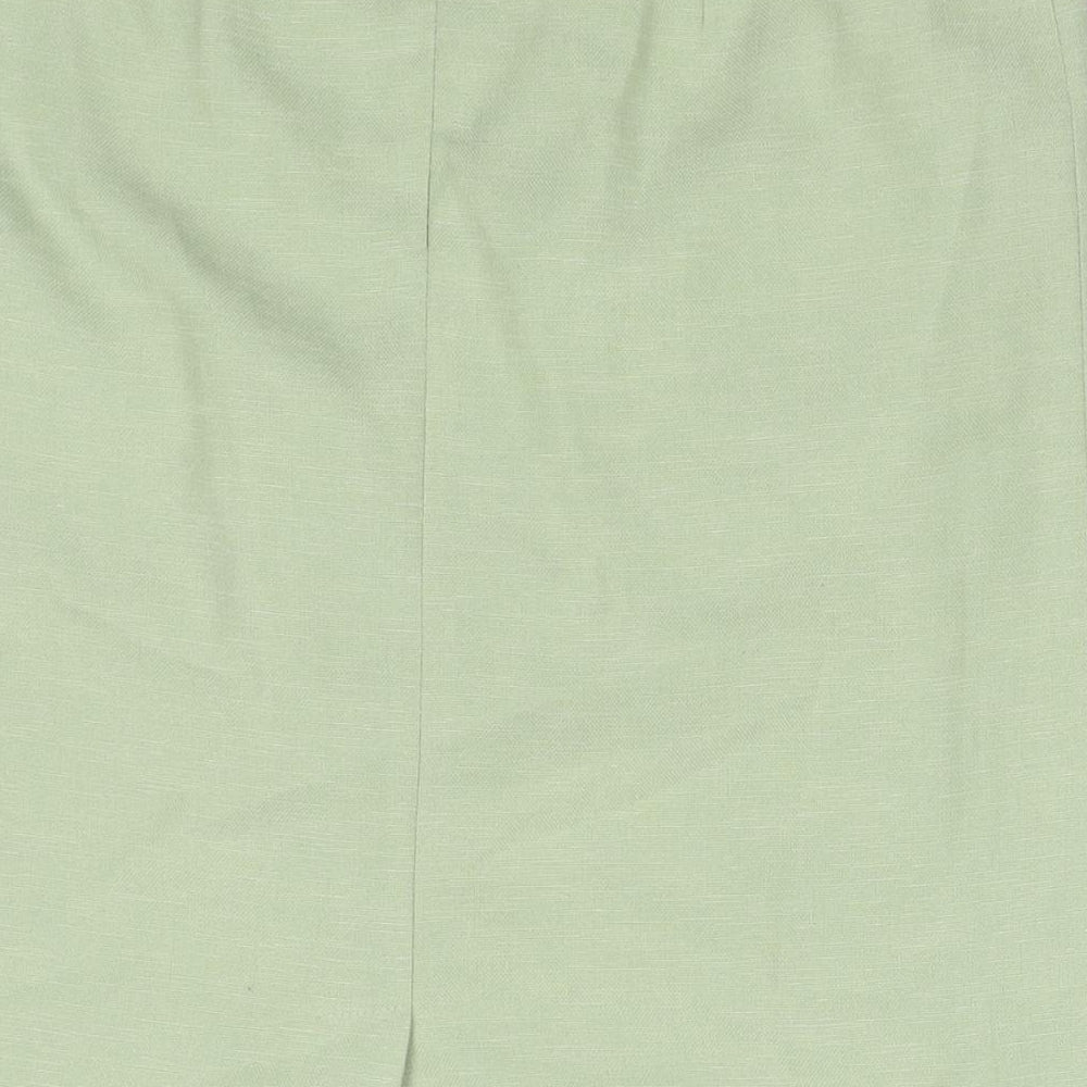 Bemonde Womens Green Polyester Straight & Pencil Skirt Size 14 Zip