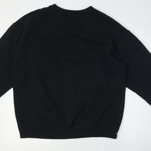 PRETTYLITTLETHING Womens Black Cotton Pullover Sweatshirt Size M