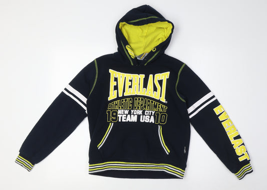 Everlast Boys Blue Polyester Pullover Hoodie Size 11-12 Years