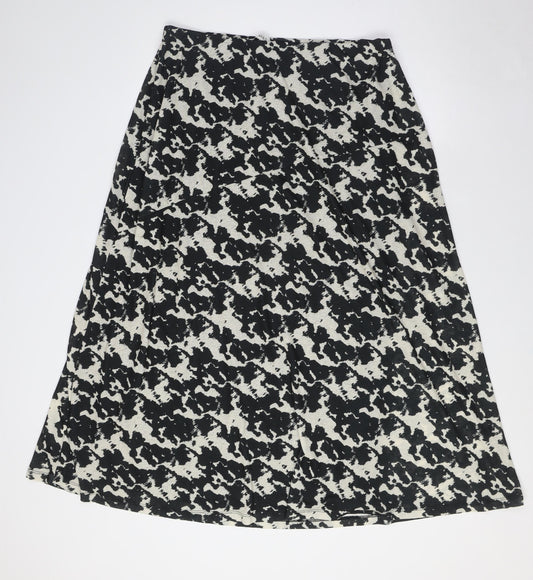 Marks and Spencer Womens Black Polyester A-Line Skirt Size 16