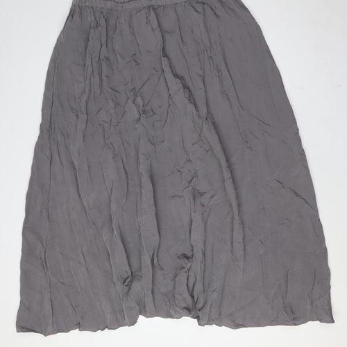 Marks and Spencer Womens Grey Polyester A-Line Skirt Size 18